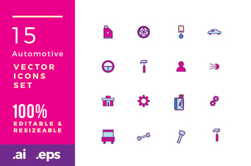 15 Automotive vector icons