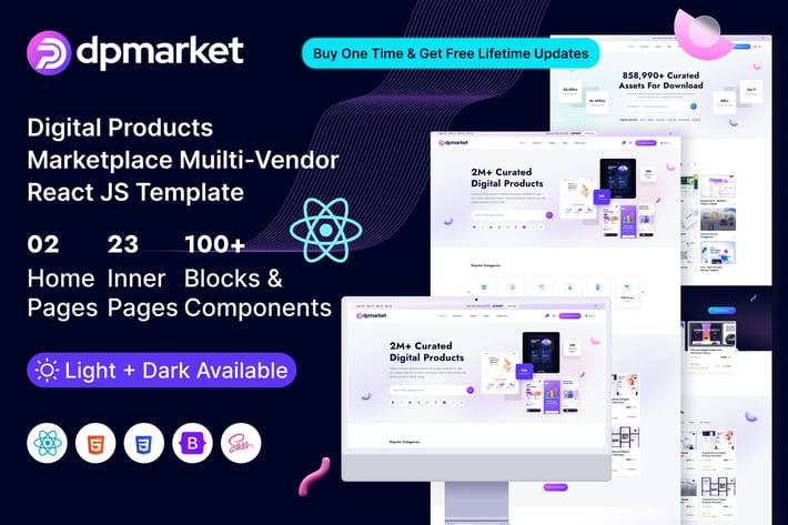 DpMarket – Digital Marketplace Multi-Vendor React 