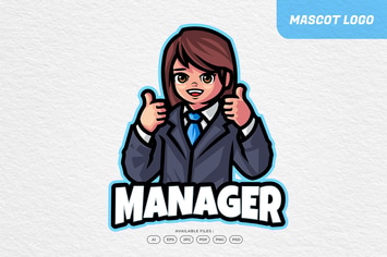Office Manager Kid Business Logo