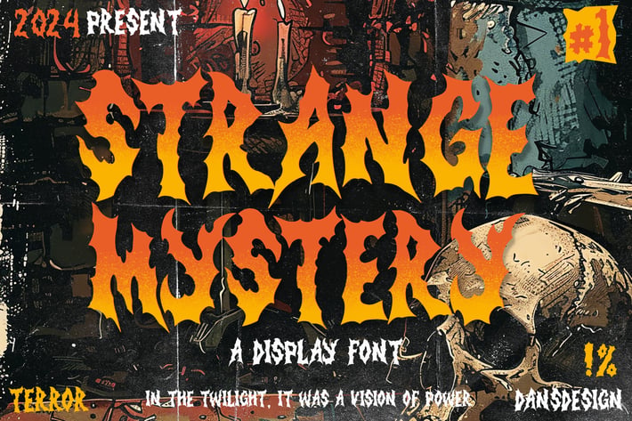 Strange Mystery Horror Metal Display Font