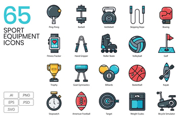Sport Equipment Icons