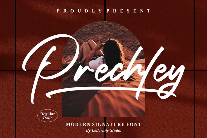 Prechley Modern Signature Font