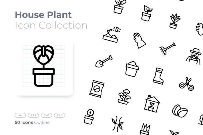 House Plant Outline Icon