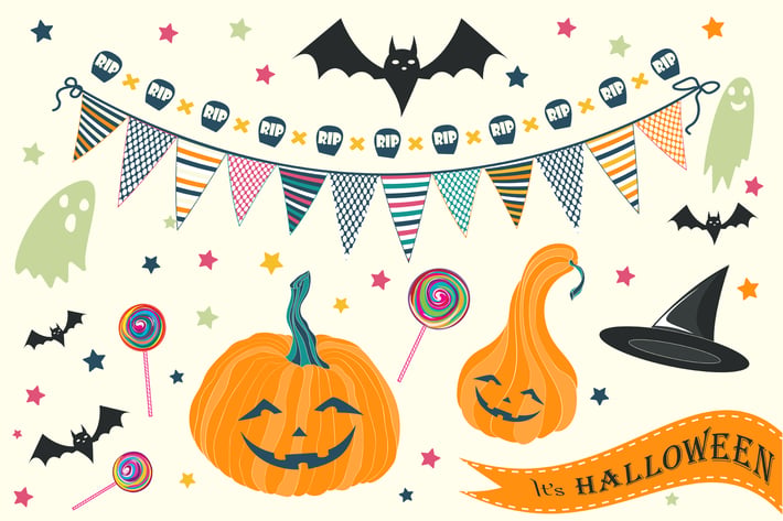 Halloween backgrounds and elements