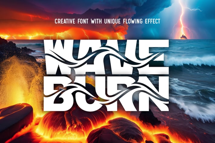 Wave Burn - Creative Font
