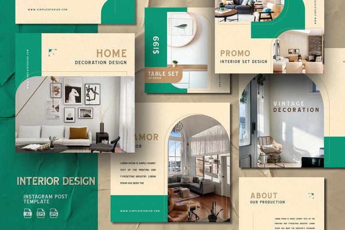 Modern Clean Home Decor - Instagram Post