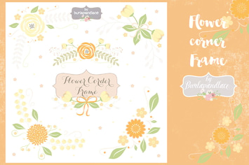 Flower corner, frame clipart