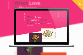 Qusq PSD - Flat Website Design
