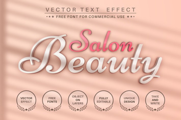 Beauty salon - editable text effect, font style