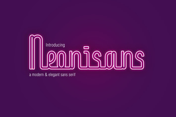 Neonisans Monoline with neon effect