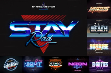 80s Retro Text Effects vol.3