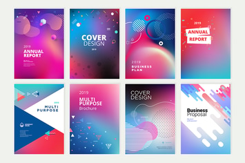 Set of brochure, annual report design templates