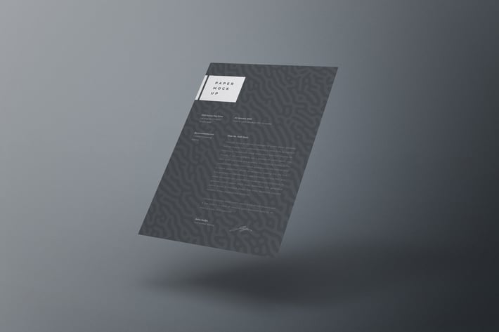 A4 Paper Mockup PSD Template