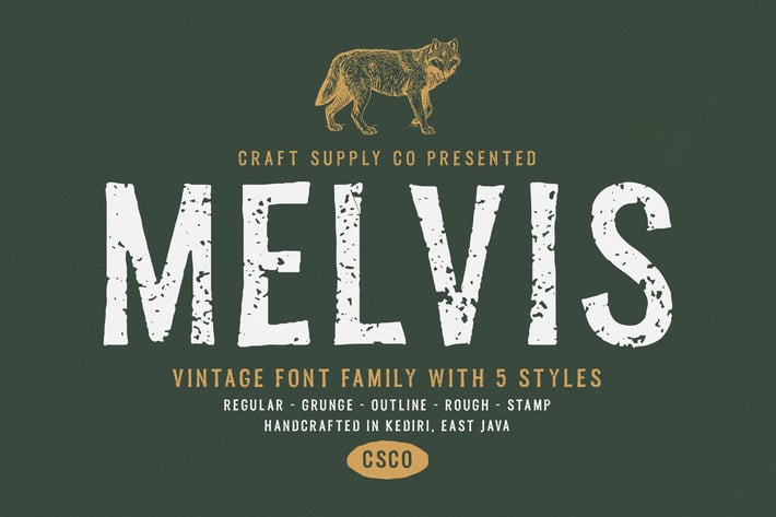 Melvis - Vintage Font Family