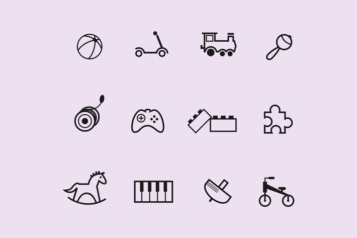 12 Childrens Toy Icons