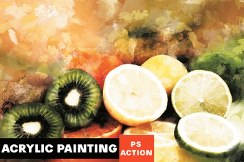 Acrylic Painting Photoshop Action