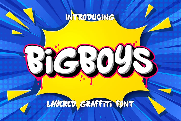Bigboys – Bold & Layered Graffiti Font