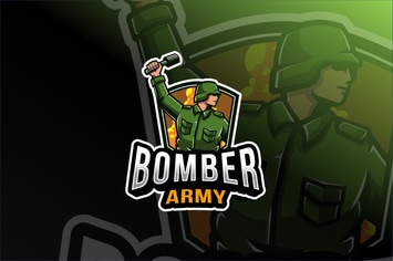 Bomber Army Esport Logo Template