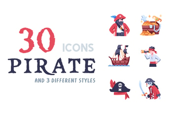 Elements 40 Pirate icon set