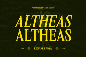 Altheas - Regular and Italic Retro 90s Serif Font