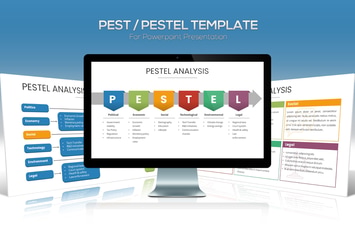 PEST / PESTEL Diagram Template for Powerpoint 