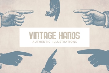 Vintage Hands Illustrations
