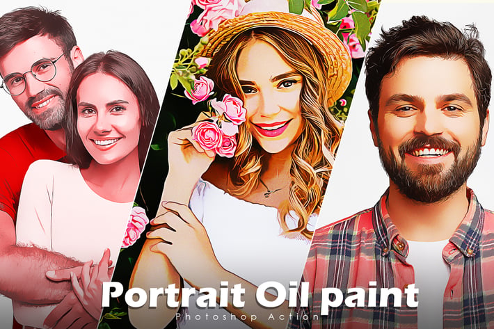 Portrait Oil paint Action