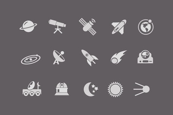 15 Space and Astronaut Icons