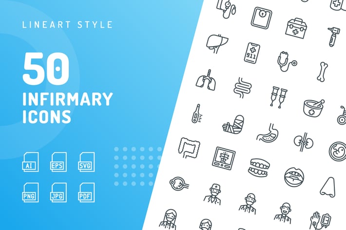 Infirmary Line Icons