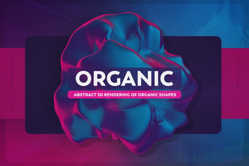 Abstract 3D Rendering of Organic Shapes