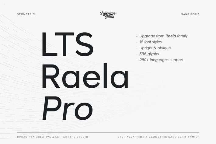 Raela Pro a Geometric Sans Serif Family