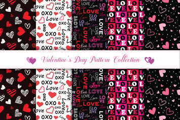 Valentine's day pattern collection v4