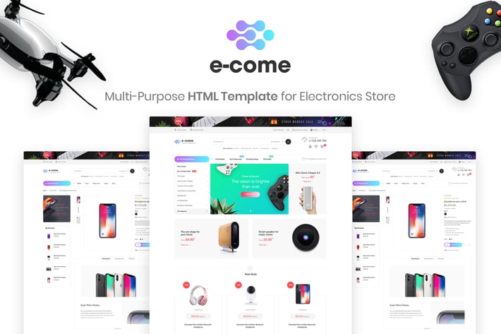 E-come | Electronics Store HTML Template