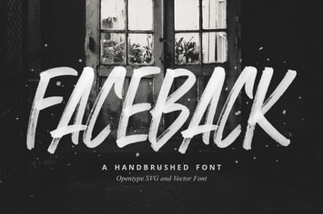 Faceback - SVG Brush Font