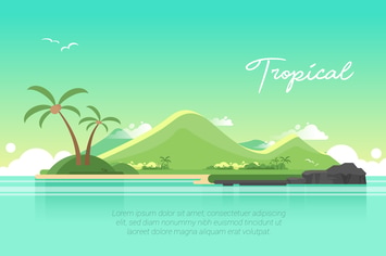 Tropical - Vector Landscape & Building