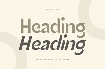 Heading - Display Unique Sans Serif