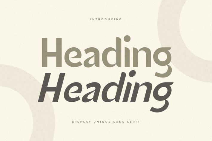 Heading - Display Unique Sans Serif