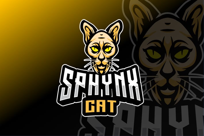 Sphynx Cat Sport and Esport Logo Template