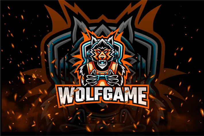 Wolf E-Sport and Sport Logo Template