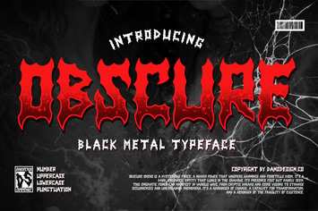 Obscure Metal Horror Blackletter Y2k Graffiti Font