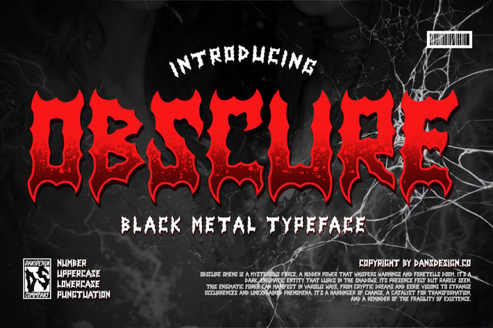 Obscure Metal Horror Blackletter Y2k Graffiti Font