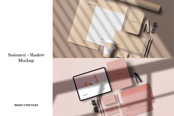 Stationery with Shadow Mockup Vol. 1