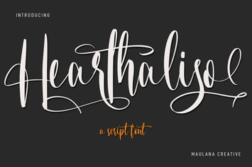 Hearthaliso Elegant Script Font