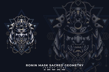 Ronin Mask Sacred Geometry