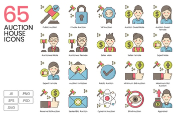 65 Auction House Icons