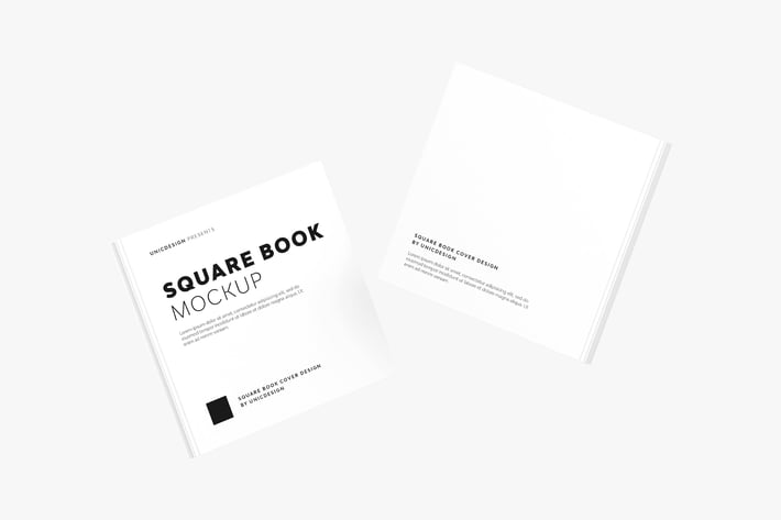 Square Book Mockup