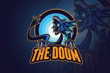Blue Dragon Esports Mascot Logo