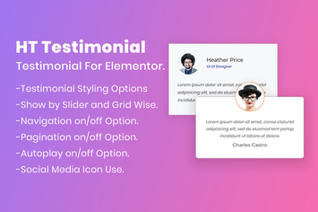HT Testimonial For Elementor