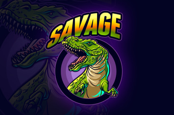 Tyrannosaurus Rex - T-Rex Dinosaur Esports Logo