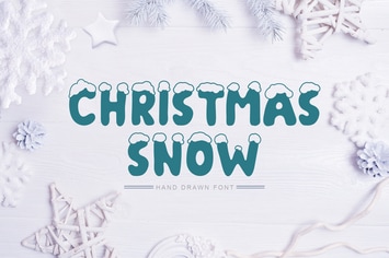 Christmas Snow Hand Drawn Font